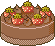 苺チョコケーキのアイコン、イラスト t03