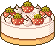 苺ケーキのアイコン、イラスト t04