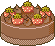 苺チョコケーキのアイコン、イラスト ta01