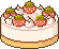苺ケーキのアイコン、イラスト ta02
