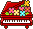 おもちゃのピアノのアイコン、イラスト b01