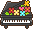 おもちゃのピアノのアイコン、イラスト b08