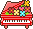 おもちゃのピアノのアイコン、イラスト b09