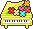 おもちゃのピアノのアイコン、イラスト b11