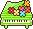 おもちゃのピアノのアイコン、イラスト b12