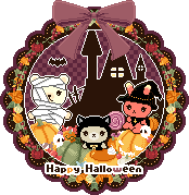 ハロウィン、仮装したうさぎとくまのイラスト b03