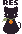 ハロウィンの黒猫のRESアイコン xb08