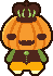 ハロウィンのかぼちゃのアイコン、イラスト ia03