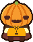 ハロウィンのかぼちゃのアイコン、イラスト ia04