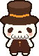 ハロウィン、骸骨のアイコン、イラスト ia09