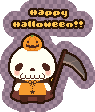 ハロウィン、骸骨のアイコン、イラスト ib07