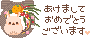 卯年/お正月飾りとうさぎのアイコン、イラスト ix01