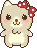 リボンをつけた犬のアイコン、イラスト ww17