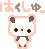 パンダのWEB拍手アイコン、イラスト gcfa01