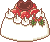 クリスマスケーキのアイコン、イラスト t03