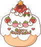クリスマスケーキのアイコン、イラスト ta03
