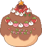 クリスマスケーキのアイコン、イラスト ta04