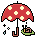 傘のアイコン、イラスト dc01
