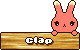 うさぎのWEB拍手アイコン 24d-clap