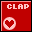 ハートのWEB拍手アイコン 42a-clap