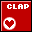 ハートのWEB拍手アイコン 42b-clap