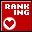 ハートのランキングアイコン 42b-rank
