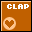 ハートのWEB拍手アイコン 42c-clap