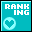 ハートのランキングアイコン 42f-rank