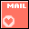 ハートのMAILアイコン 42g-mail