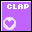 ハートのWEB拍手アイコン 42h-clap