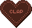 ハートチョコのWEB拍手アイコン 46a-clap