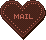 ハートチョコのMAILアイコン 46a-mail