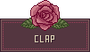 薔薇の付いたWEB拍手アイコン 50c-clap