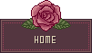 薔薇の付いたHOMEアイコン 50c-home
