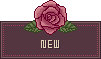 薔薇の付いたnewアイコン 50c-new