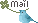 鳥のメールアイコン 54a-mail