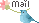 鳥のメールアイコン 54c-mail
