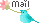 鳥のメールアイコン 54d-mail