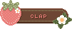 苺のWEB拍手アイコン 61a-clap