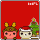 クリスマス、うさぎとくまのプレート c01