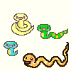 龍、蛇のアイコン、イラスト サンプル05