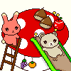 うさぎとくまシリーズのアイコン、イラスト サンプル22