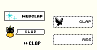 メニューのWEB拍手アイコンまとめ サンプル01