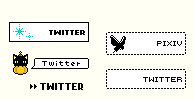 メニューのTwitter、Pixivアイコンまとめ サンプル01