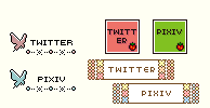 メニューのTwitter、Pixivアイコンまとめ サンプル10