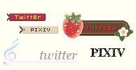 メニューのTwitter、Pixivアイコンまとめ サンプル20