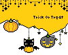 ハロウィン、かぼちゃと黒猫の壁紙、背景素材 c05